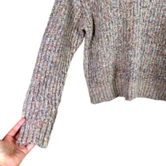 Something Navy | Tan Multi-colored Long Sleeves Sweater Size Medium - Picture 5 of 10